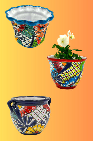 Mexican Talavera Garden Planters & Pots